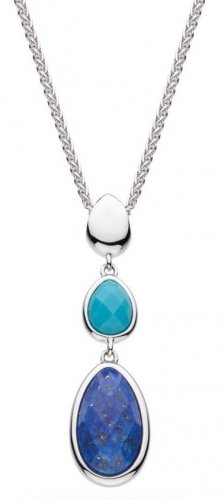 Kit Heath - COAST PEBBLE, Sterling Silver AZURE TRIO DROPLET NECKLACE 90175LMG