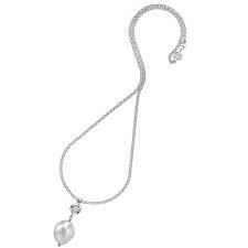 Dower and Hall - Pearl White Topaz Set, Sterling Silver - - Pendant - PLP70-S-WT-WP-1