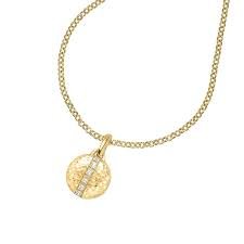 Dower and Hall - Lumiere, White Sapp Set, Yellow Gold Plated - Locket, Size 18