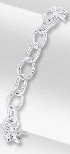 Guest and Philips - Sterling Silver - Oval Belcher Bracelet, Size 7.5