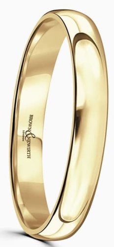 Guest and Philips - Yellow Gold - 9ct Wedding Band, Size N LWC3-0-9Y-N