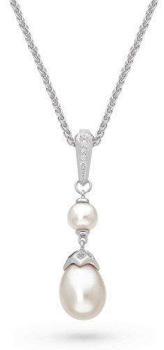 Kit Heath - RIVIVAL, Pearl Set, Sterling Silver - Rhodium Plated - NECKLACE 90433FPC