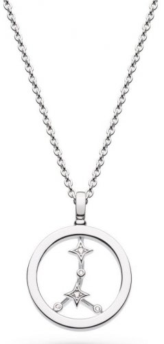 Kit Heath - Celeste Constellation, Cubic Zirconia Set, Rhodium Plated - Sterling Silver - Cancer Pendant, Size 18