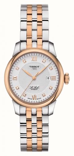 Tissot - Le Locle, Diamond Set, Rose Gold Plated - Stainless Steel - Rose Gold Plated Auto Watch, Size 29mm T0062072203600