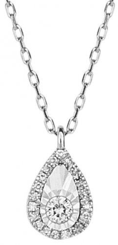 Gecko - Necklace, Diamond Set, White Gold - Necklace GN372