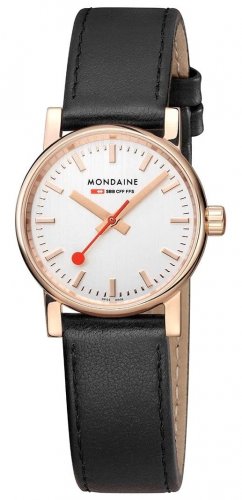 Mondaine - EVO2, Rose Gold Plated - Stainless Steel - Leather Quartz Watch, Size 30mm MSE30112LB