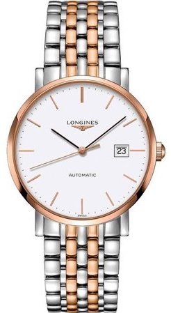 Longines - Elegant, Stainless Steel - Rose Gold Plated - Automatic Watch, Size 39mm