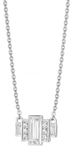 Daisy - White Topaz Set, Sterling Silver - Necklace