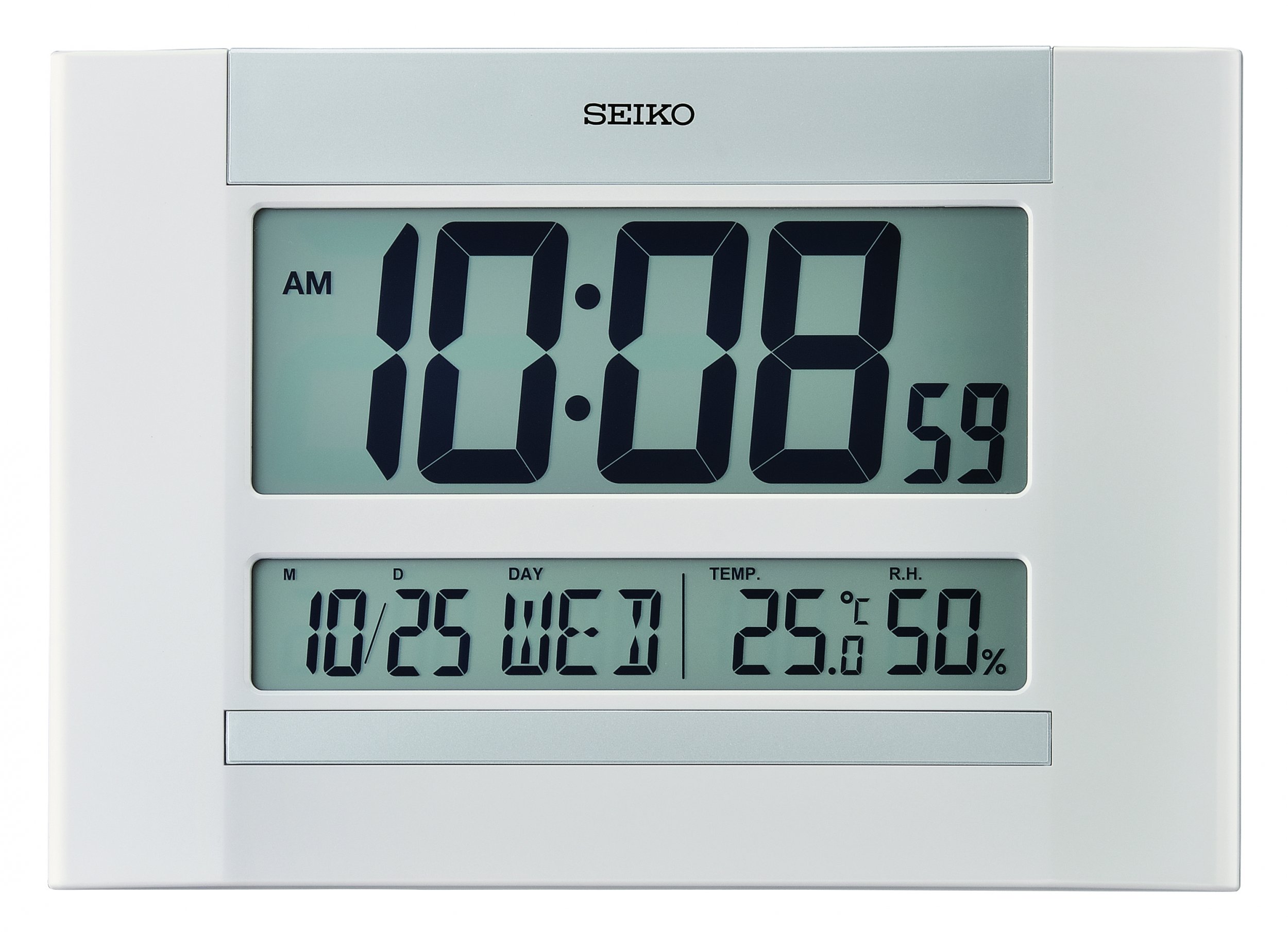 Seiko - LCD, Plastic/Silicone Quartz Wall Clock QHL088W | Guest and Philips