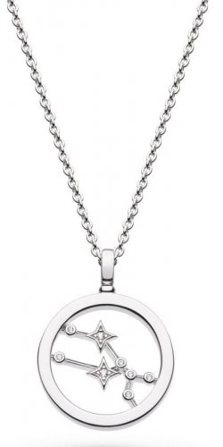 Kit Heath - Celeste Constellation, Cubic Zirconia Set, Rhodium Plated - Sterling Silver - Taurus Necklace, Size 18