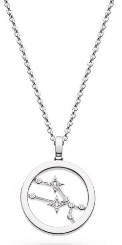 Kit Heath - Cekeste constellaion, Cubic Zirconia Set, Sterling Silver - Rhodium Plated - Taurus Necklace 90471tau