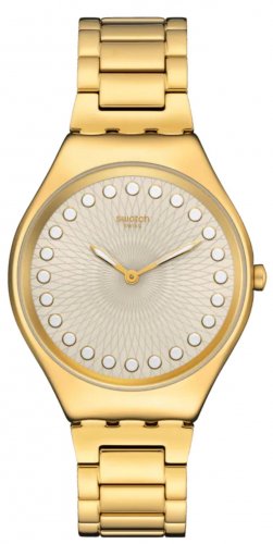 Swatch - Bubbly And Bright, Stainless Steel - Yellow Gold Plated - Quartz Watch, Size 38mm SYXG126G