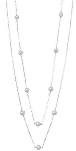 Gecko - Pearl Set, Sterling Silver - Chain Necklace, Size 80cm N4080W