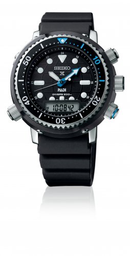 Seiko - Prospex PADI Arnie, Stainless Steel - Plastic/Silicone - Hybrid Divers 40th Anniversary Quartz Solar Watch, Size 46.92mm SNJ035P1