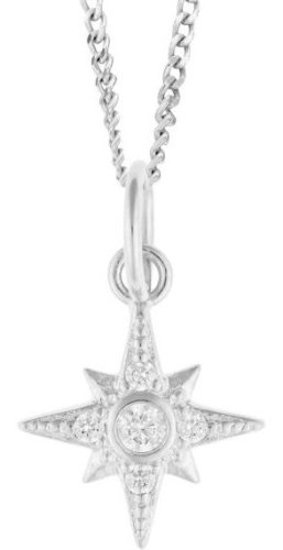 Gecko - Cubic Zirconia Sterling Silver STAR PENDANT P5308C