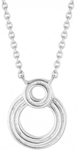 Gecko - Circle, Sterling Silver Necklace