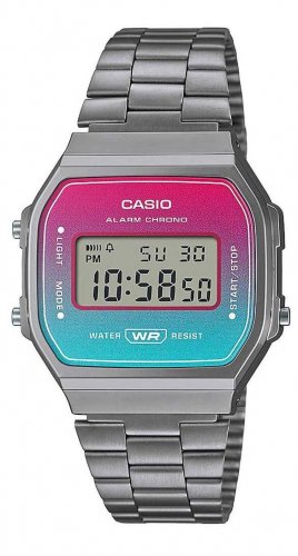 Casio - Stainless Steel - Digital Watch, Size 38.6x36.3x9.6mm A168WERB-2AEF