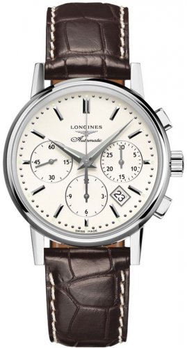 Longines - Heritage, Stainless Steel - Leather - Automatic Watch, Size 39mm