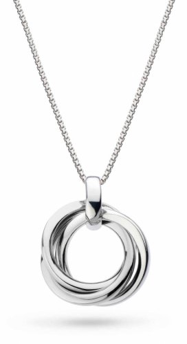 Kit Heath - Bevel Trilogy, Rhodium Plated - Necklace, Size 18