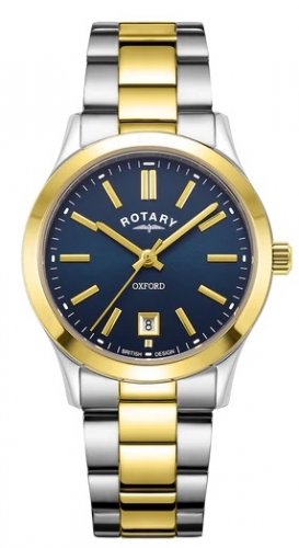 Rotary - Oxford, Yellow Gold Plated - Stainless Steel - Quartz Watch, Size 30mm LB05521-05