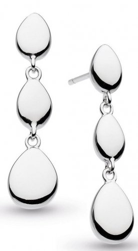 Kit Heath - coast pebble, Sterling Silver drop earrings 60189rp