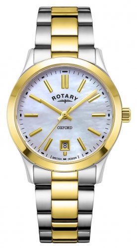 Rotary - Oxford, Yellow Gold Plated - Stainless Steel - MOP Quartz Watch, Size 30mm LB05521-41