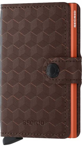 Secrid - Miniwallet, Aluminium Wallet MOp-Brown-Orange