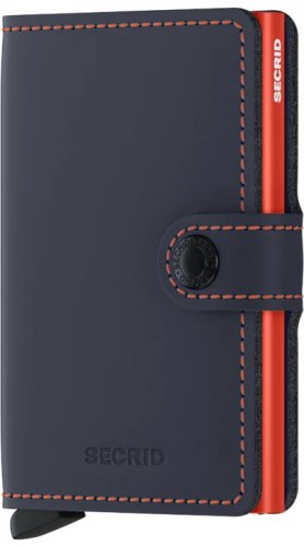 Secrid - Miniwallet, Aluminium Wallet MM-Nightblue-and-Orange