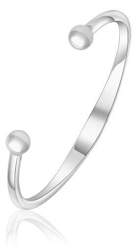 Guest and Philips - Sterling Silver - Torque Bangle Bead & Engraving Plate, Size 60x70mm 20-30-036-L