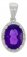 Guest and Philips - Amethyst Set, White Gold - 9ct Am 1st D 2pt 4st Pendant, Size 8x6 09CIDG85229