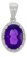 Guest and Philips - Amethyst Set, White Gold - 9ct Am 1st D 2pt 4st Pendant, Size 8x6 09CIDG85229