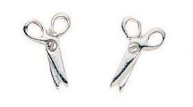 Gecko - Beginnings, Silver Scissors Earrings