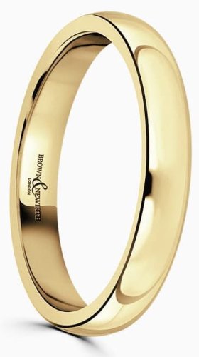 B and N - 18ct, Yellow Gold - Wedding Ring, Size N1/2 AN-3-18Y
