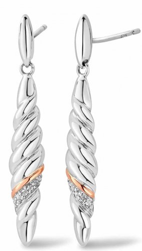 Clogau - LOVERS TWIST, Sterling Silver DROP EARRINGS 3SLTW0656