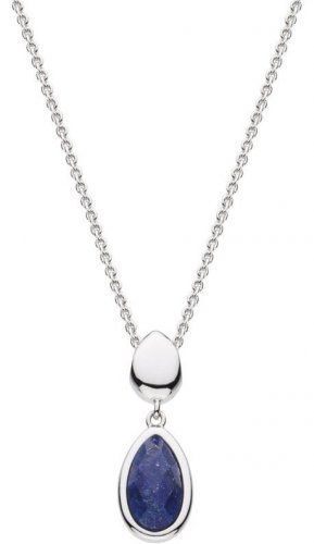 Kit Heath - COAST PEBBLE, Sterling Silver AZURE DOUBLE DROPLET NECKLACE 90173LP