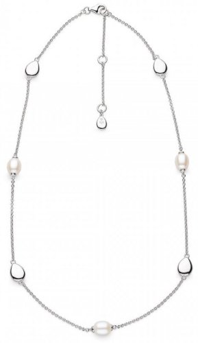 Kit Heath - Coast Pebble Pearl, Pearl Set, Sterling Silver - Rhodium Plated - Necklace, Size 18inch 90183FP