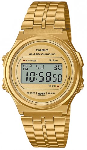 Casio - Yellow Gold Plated - Quartz Digital Watch, Size 38.8mm A171WEG-9AEF