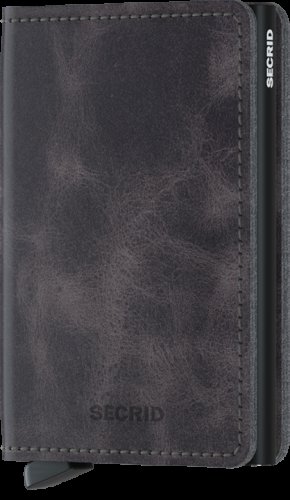 Secrid - Leather Slimwallet Vintage Grey-Black SV-GREY-BLACK