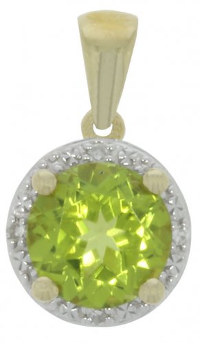 Guest and Philips - Diamond Set, Yellow Gold - White Gold - 9ct 2pt 4st Dia & 1st Per Rnd 7mm Pendant 09CIDG85745