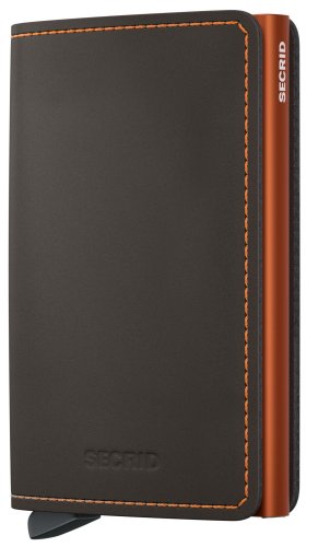 Secrid - Slimwallet, Aluminium  SM-Truffle&Orange