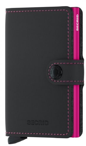 Secrid - Miniwallet, Aluminium Wallet MM-Black-and-Fuschia