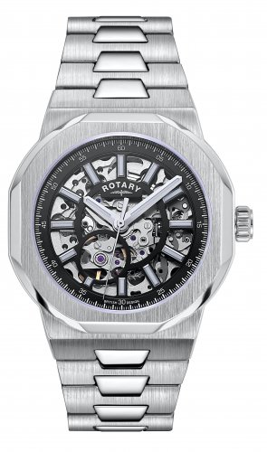 Rotary - Skeleton Stainless Steel Auto Watch GB05415-04 GB05415-04