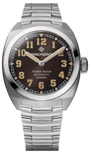 Bremont - Terra Nova, Stainless Steel Auto Watch TN38-ND-SS-BK-B