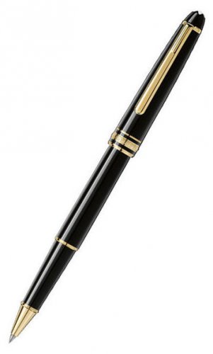 Mont Blanc - Meisterstuck Gold Coated Classic, Yellow Gold Plated 163 Rollerball Pen 12890 12890