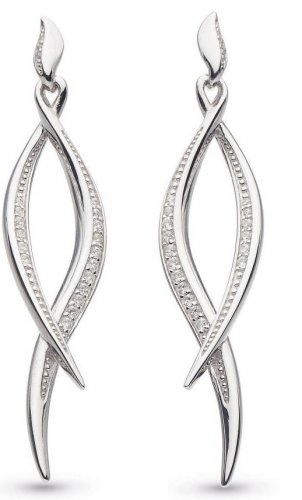 Kit Heath - entwine, Cubic Zirconia Set, Sterling Silver - stud earrings 50225cz