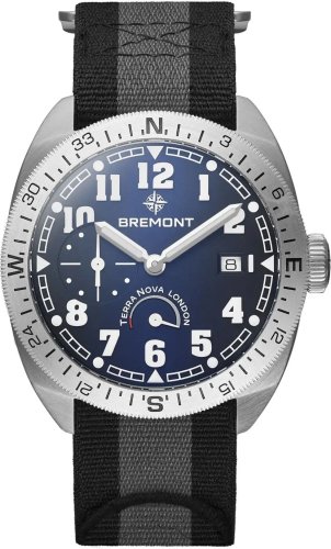 Bremont - Terra Nova, Stainless Steel Auto Watch TN40-PWR-SS-BL-N-S