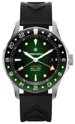 Bremont - Supermarine, Stainless Steel Auto Watch SM40-GMT-SS-GNBK-B