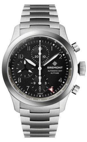 Bremont - Altitude, Stainless Steel Chrono Watch ALT42-CHR-G-SS-BK-B