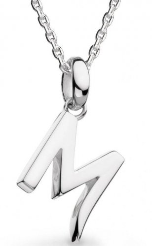 Kit Heath - Letter M, Rhodium Plated Necklace 9198RPM