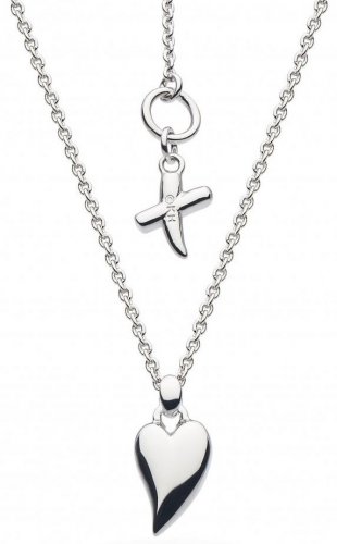 Kit Heath - desire kiss, Rhodium Plated necklace 90bj